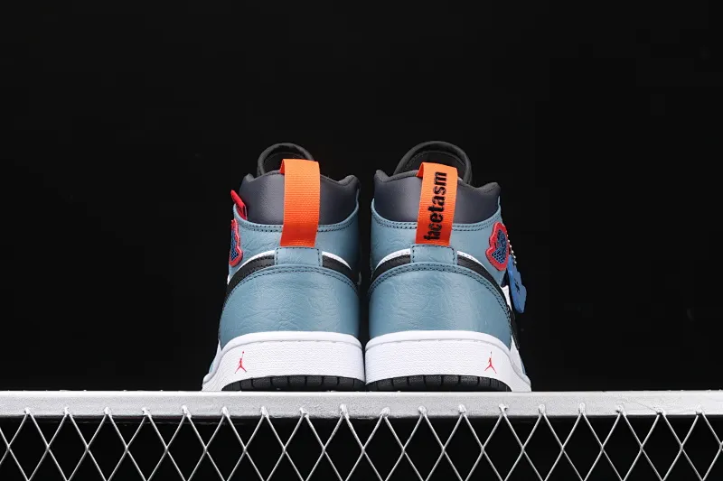 All categories Air Jordan Jordan series basketball shoes Air Jordan 1 Mid FaceTasm x Air Jordan 1 AJ1 Joe 1 cooperation mid-top light luxury gray blue CU2802-100